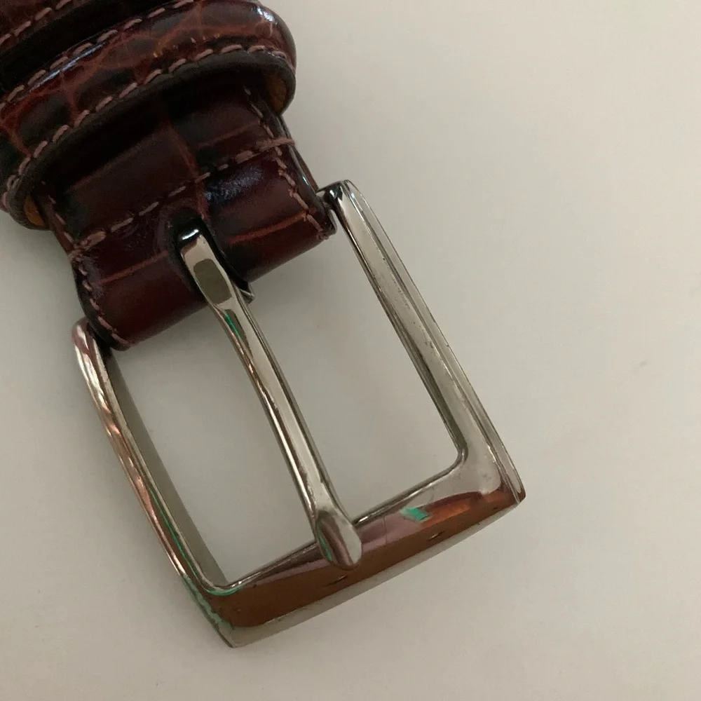 Polo Brown Leather Belt with Buckle size 34